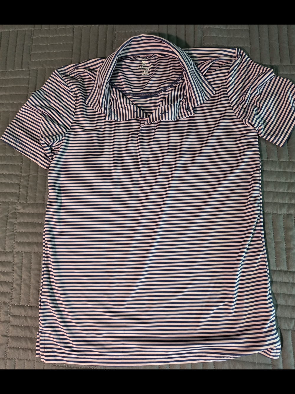 Class Club Boys Striped Polo - White and Navy